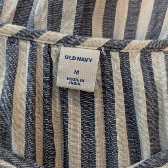Old Navy Blue and White Striped Bohemian Dress - Picture 6 of 7